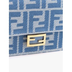 Wallet on chain baguette with shoulder strap with all-over ff motif