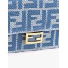 Wallet on chain baguette with shoulder strap with all-over ff motif