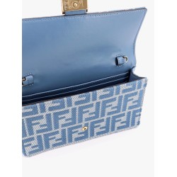 Wallet on chain baguette with shoulder strap with all-over ff motif