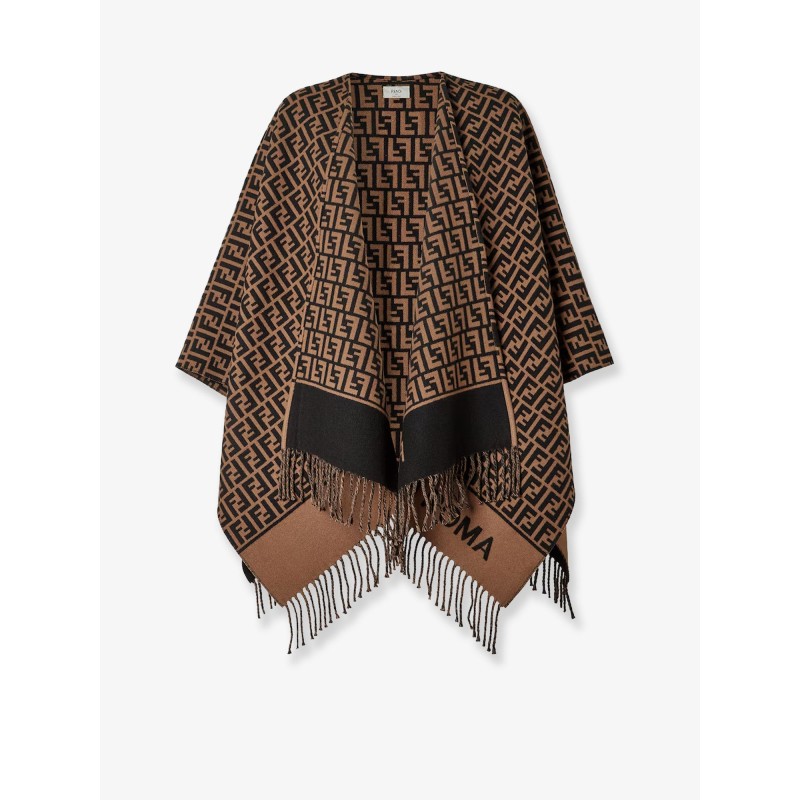 Wool and cashmere poncho
