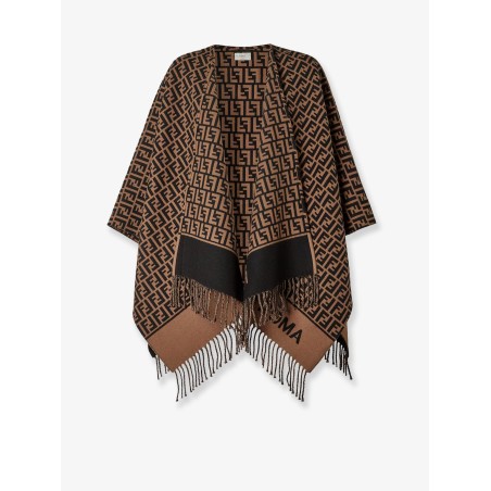 Wool and cashmere poncho