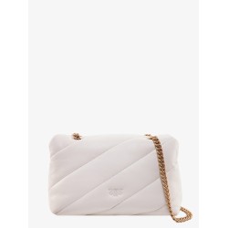 Matelassé leather shoulder bag with iconic love birds buckle