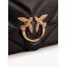 Matelassé leather shoulder bag with love birds buckle