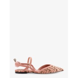 FF Jacquard Velvet Slingback Ballerinas