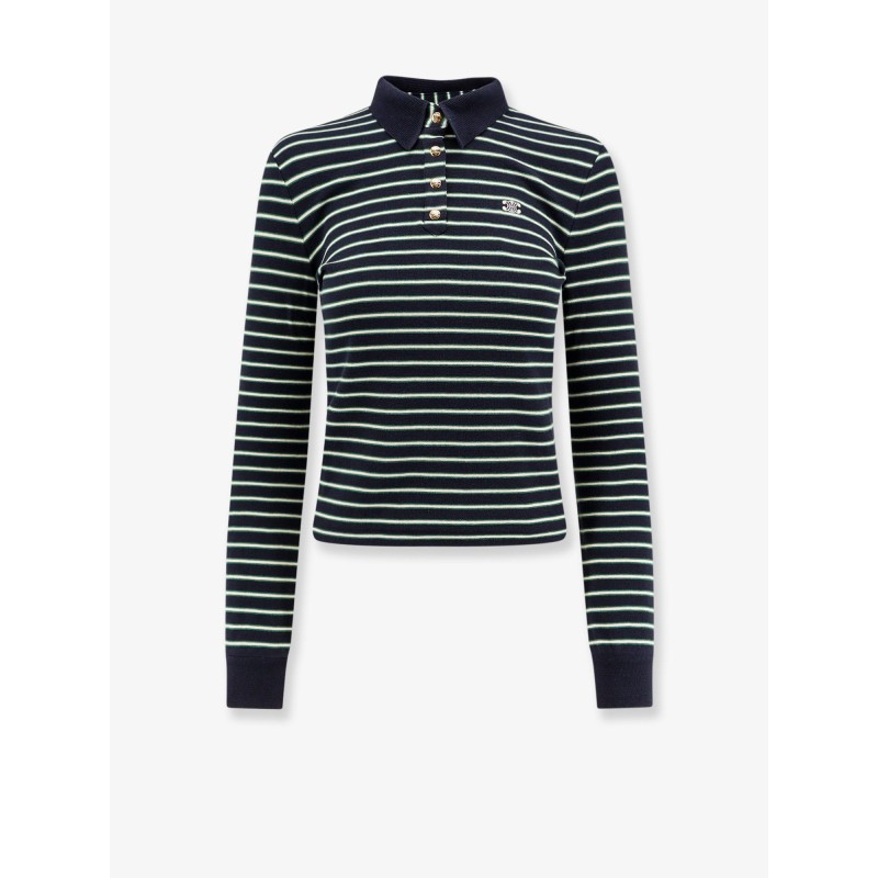 Striped cotton polo shirt