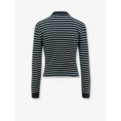 Striped cotton polo shirt