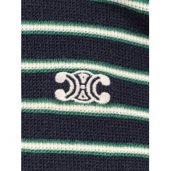 Striped cotton polo shirt