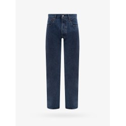 Wide leg cotton jeans