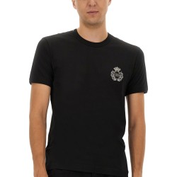 "BEE AND CROWN" EMBROIDERED T-SHIRT