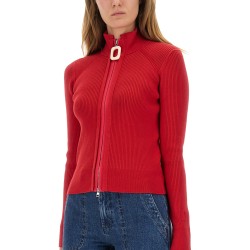 FITTED CARDIGAN WITH ZIPPER