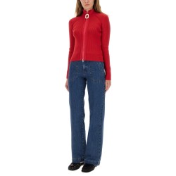FITTED CARDIGAN WITH ZIPPER