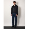 Cotton gabardine jacket with embossed logo