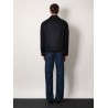 Cotton gabardine jacket with embossed logo