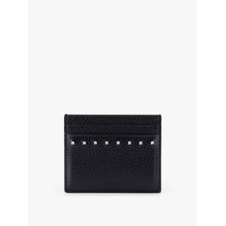 Leather card holder with stud detail