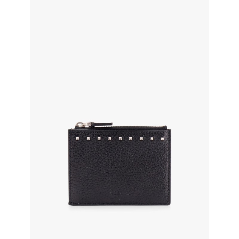 Valentino garavani rockstud leather card holder