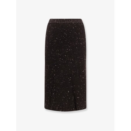 Midi wool skirt