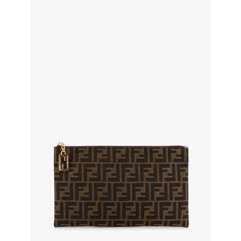 Medium Flat FF Jacquard fabric Pouch