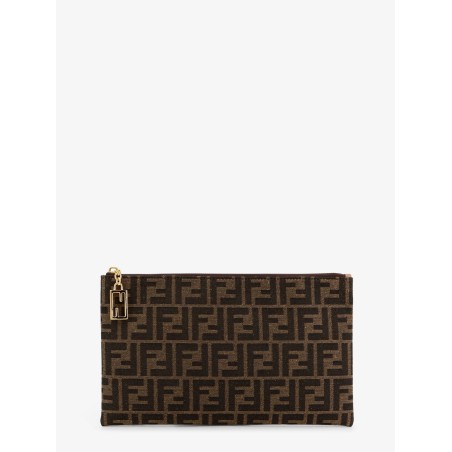 Medium Flat FF Jacquard fabric Pouch