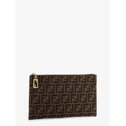 Medium Flat FF Jacquard fabric Pouch