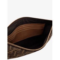 Medium Flat FF Jacquard fabric Pouch