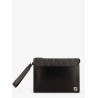 Squared FF leather clutch