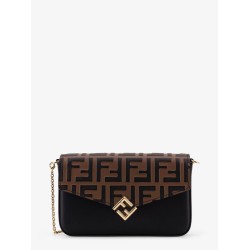 Wallet On Chain FF Diamonds leather crossbody bag