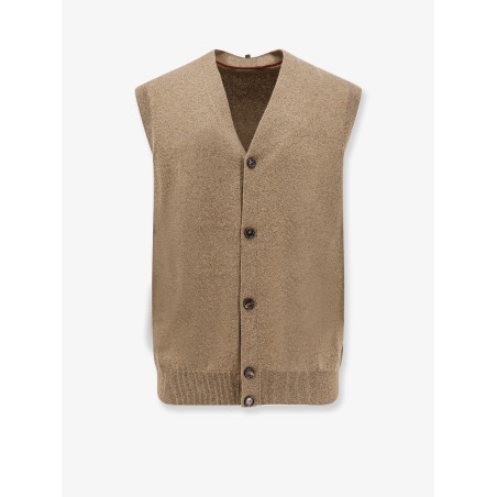 Cashmere sleeveless cardigan