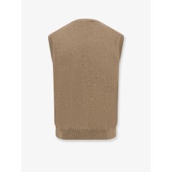 Cashmere sleeveless cardigan