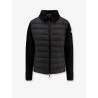 Nylon down jacket with virgin wool inserts