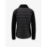Nylon down jacket with virgin wool inserts