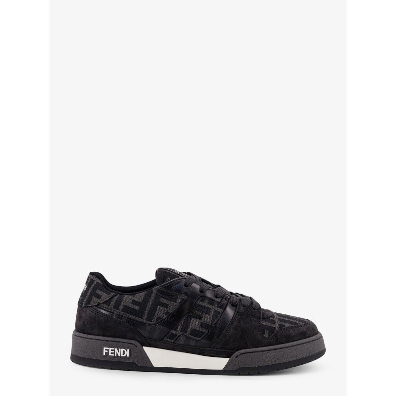 Fendi Match FF Jacquard and suede sneakers