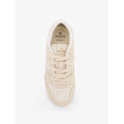 Fendi Match FF Jacquard and leather sneakers