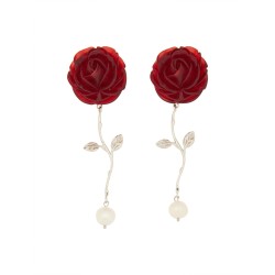 PEARL AND ROSE EARRINGS