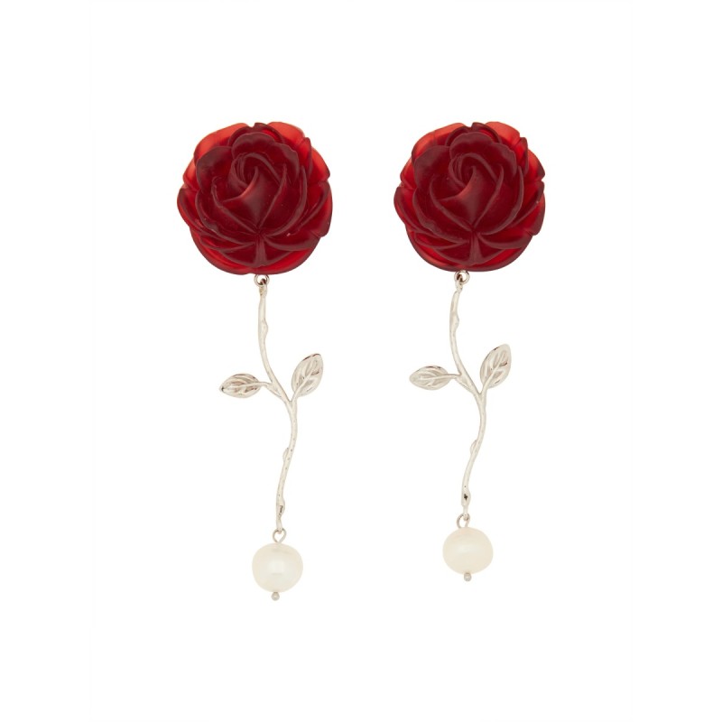 PEARL AND ROSE EARRINGS