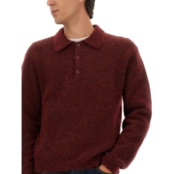 WOOL SWEATER WITH POLO COLLAR