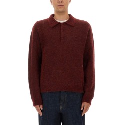 WOOL SWEATER WITH POLO COLLAR
