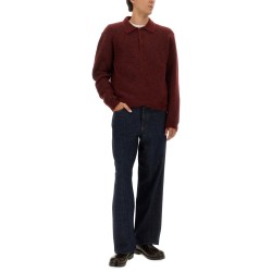 WOOL SWEATER WITH POLO COLLAR