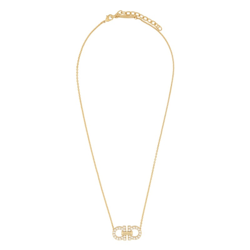NECKLACE WITH "GANCINI" PENDANT AND CRYSTALS
