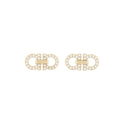 DOUBLE "HOOKS" EARRINGS WITH CRYSTALS