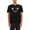 T-SHIRT WITH DOBERMAN PRINT