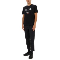 T-SHIRT WITH DOBERMAN PRINT