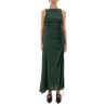 GATHERED SATIN DRESS