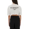 CROPPED T-SHIRT WITH LOGO PRINT