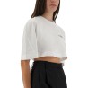 CROPPED T-SHIRT WITH LOGO PRINT
