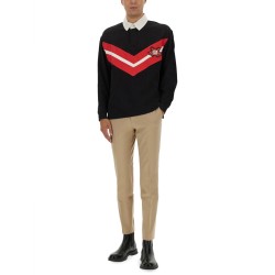 POLO SHIRT WITH COLLEGE STYLE LOGO