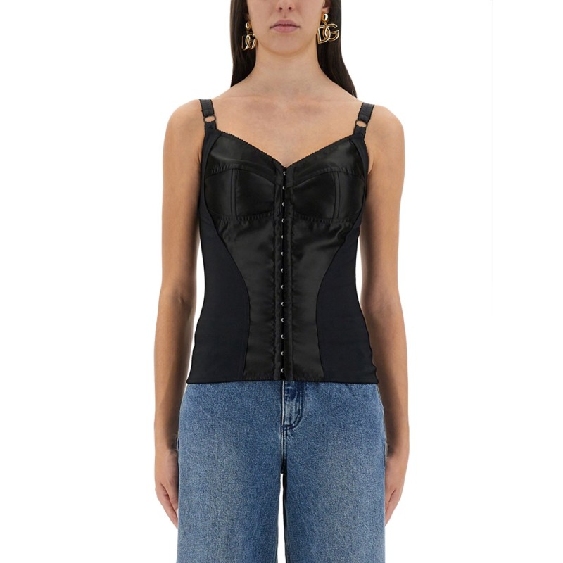 SATIN BUSTIER TOP