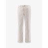 Traditional Fit white denim trousers