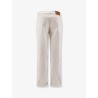 Traditional Fit white denim trousers