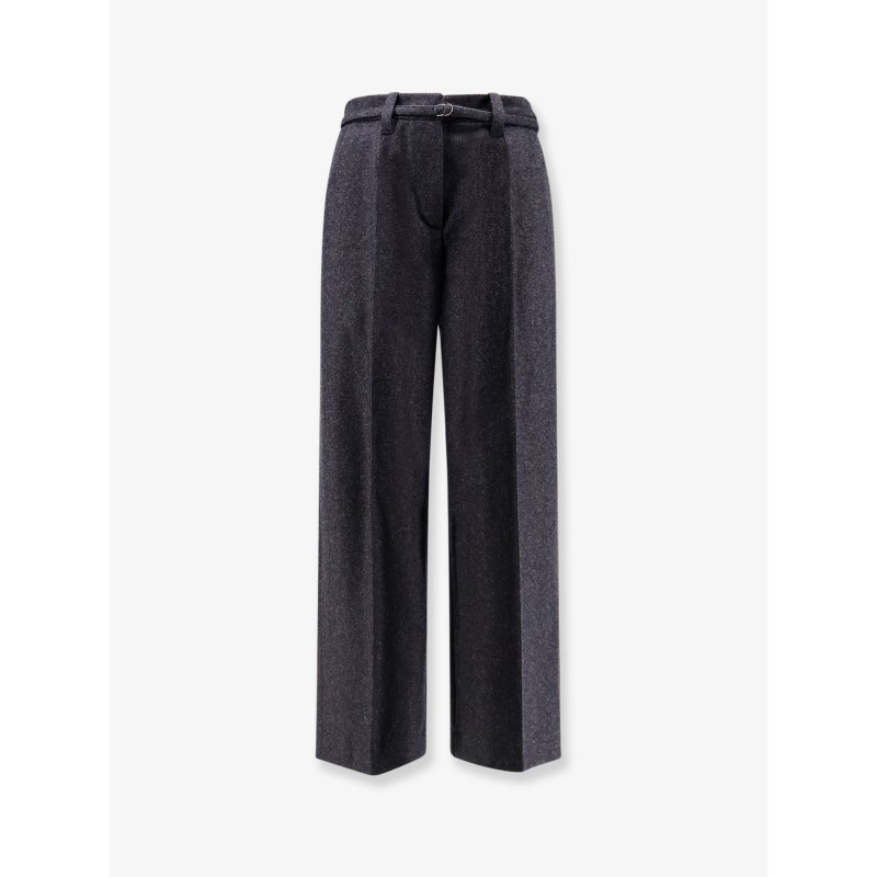 Virgin wool trousers with belt