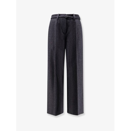 Virgin wool trousers with belt